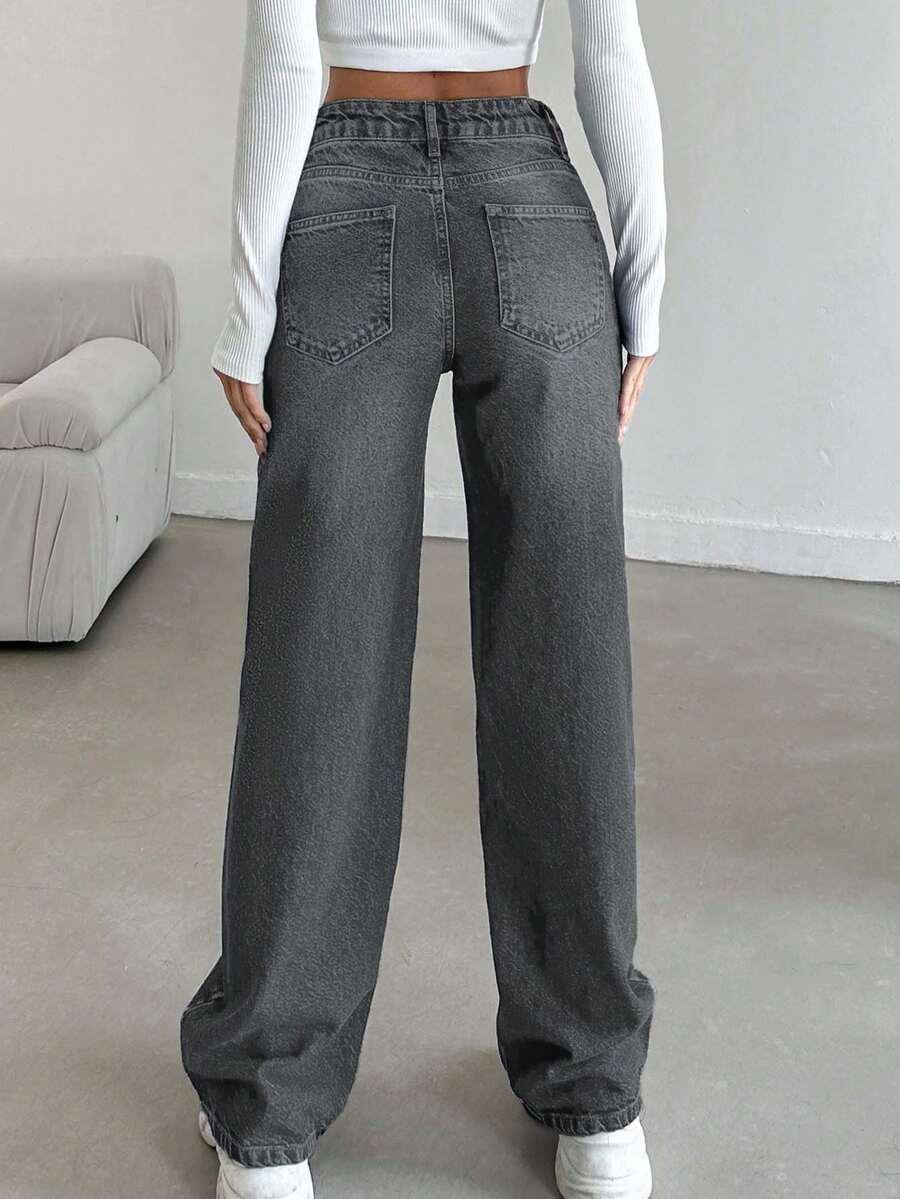 SZARE SPODNIE JEANS 