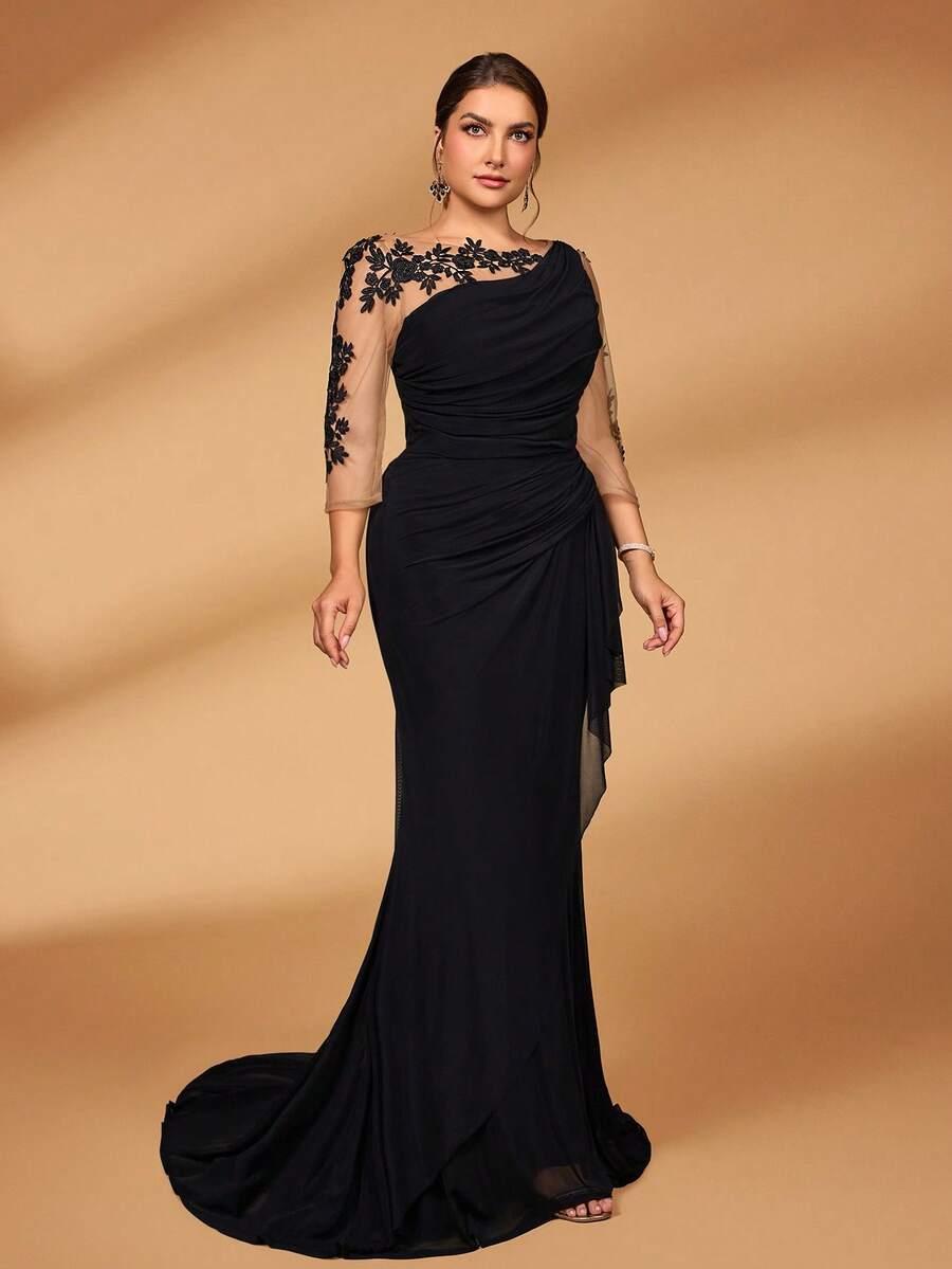 CZARNA MAXI SUKIENKA 