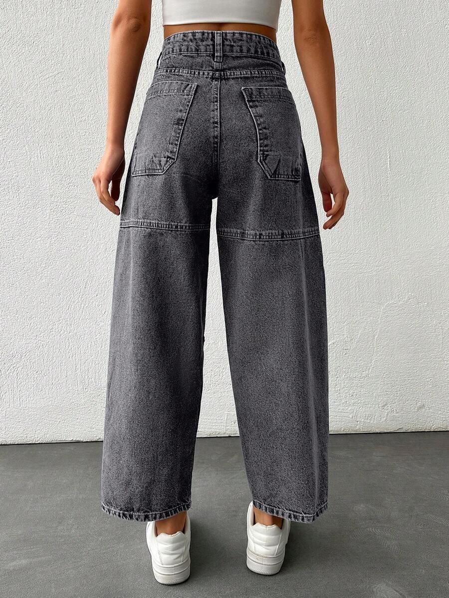 szare spodnie jeans