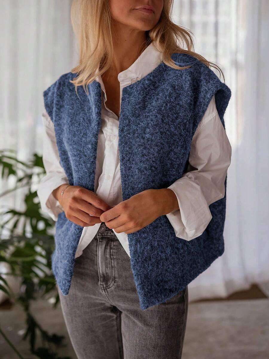 granatowa kamizelka casual