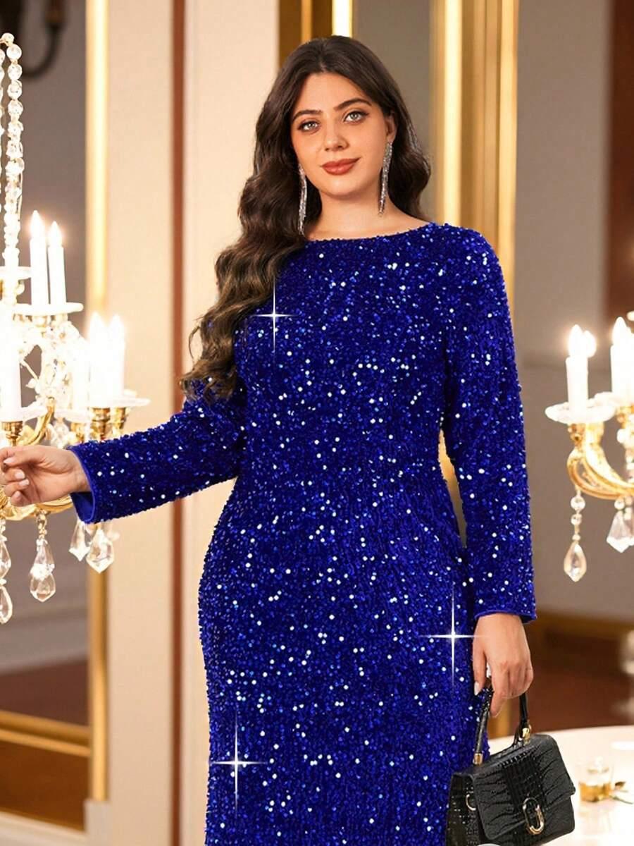 niebieska maxi sukienka