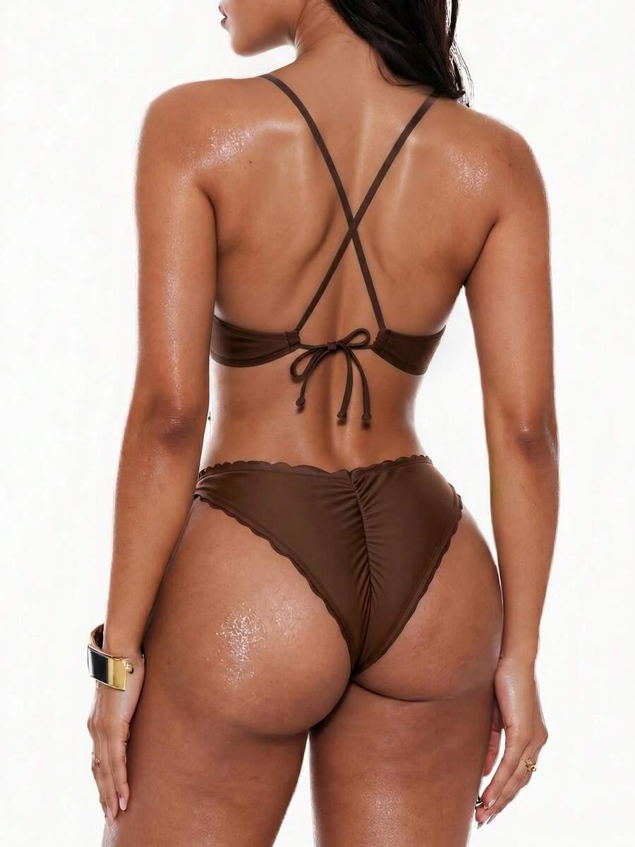 BRĄZOWY DÓŁ OD BIKINI