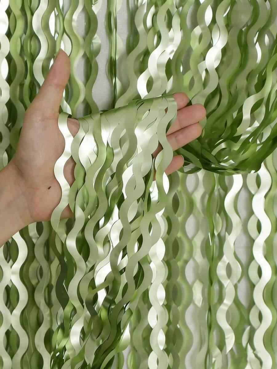 zielona kurtyna dekoracyjna 2-pack