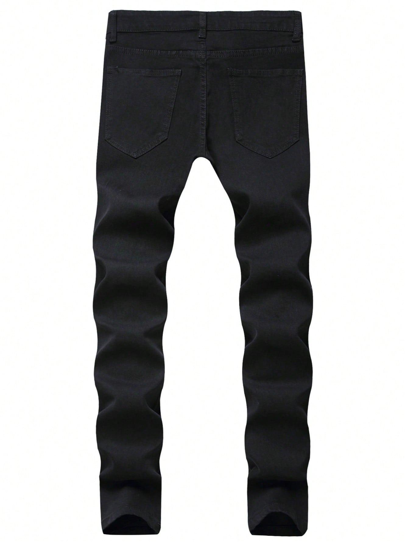 CZARNE SPODNIE JEANS 