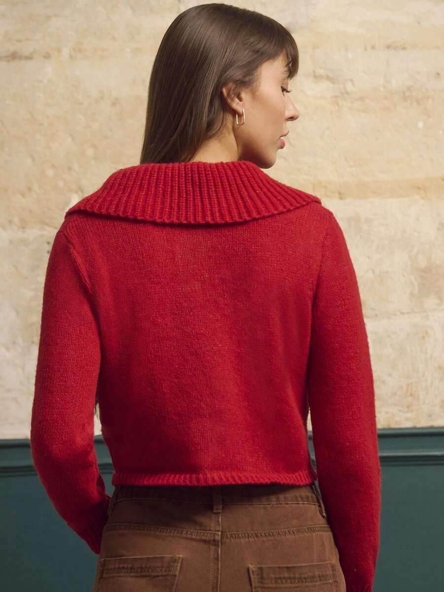 KRÓTKI SWETER ROZPINANY