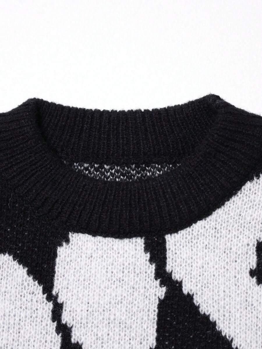 sweter okrągły dekolt