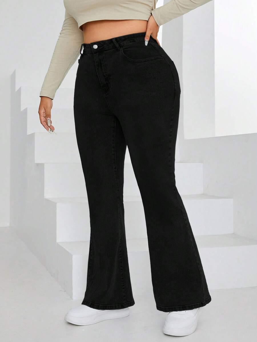 CZARNE SPODNIE JEANS