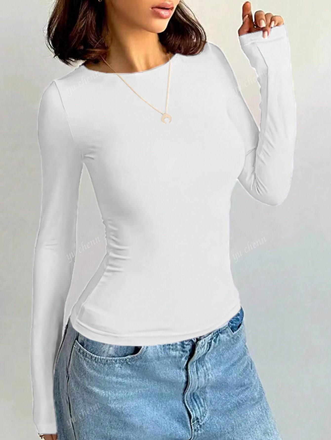 BIAŁA BLUZKA DŁUGI RĘKAW