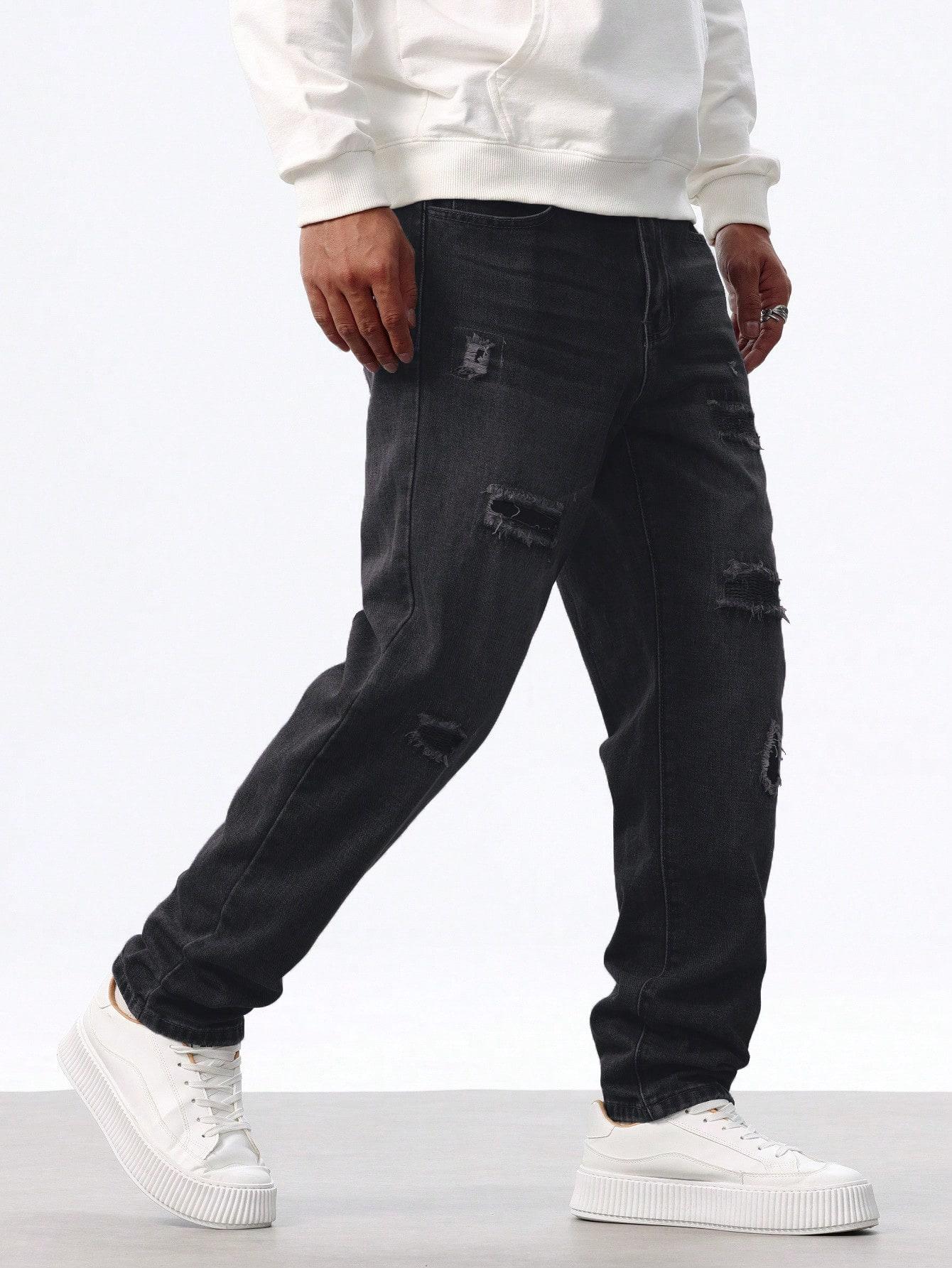 czarne jeansy casual