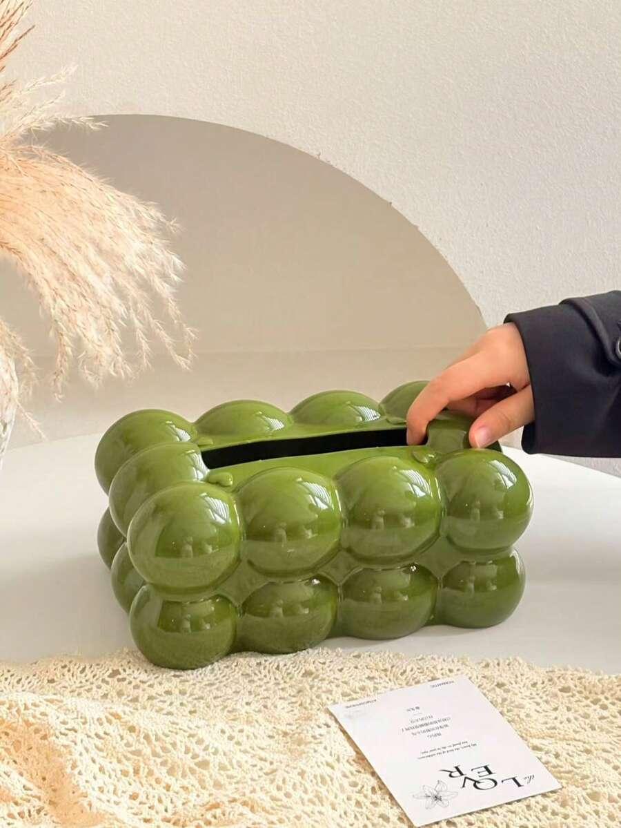 zielony pojemnik na chusteczki