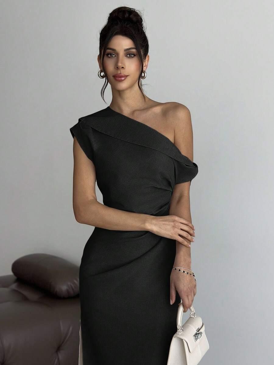 czarna maxi sukienka
