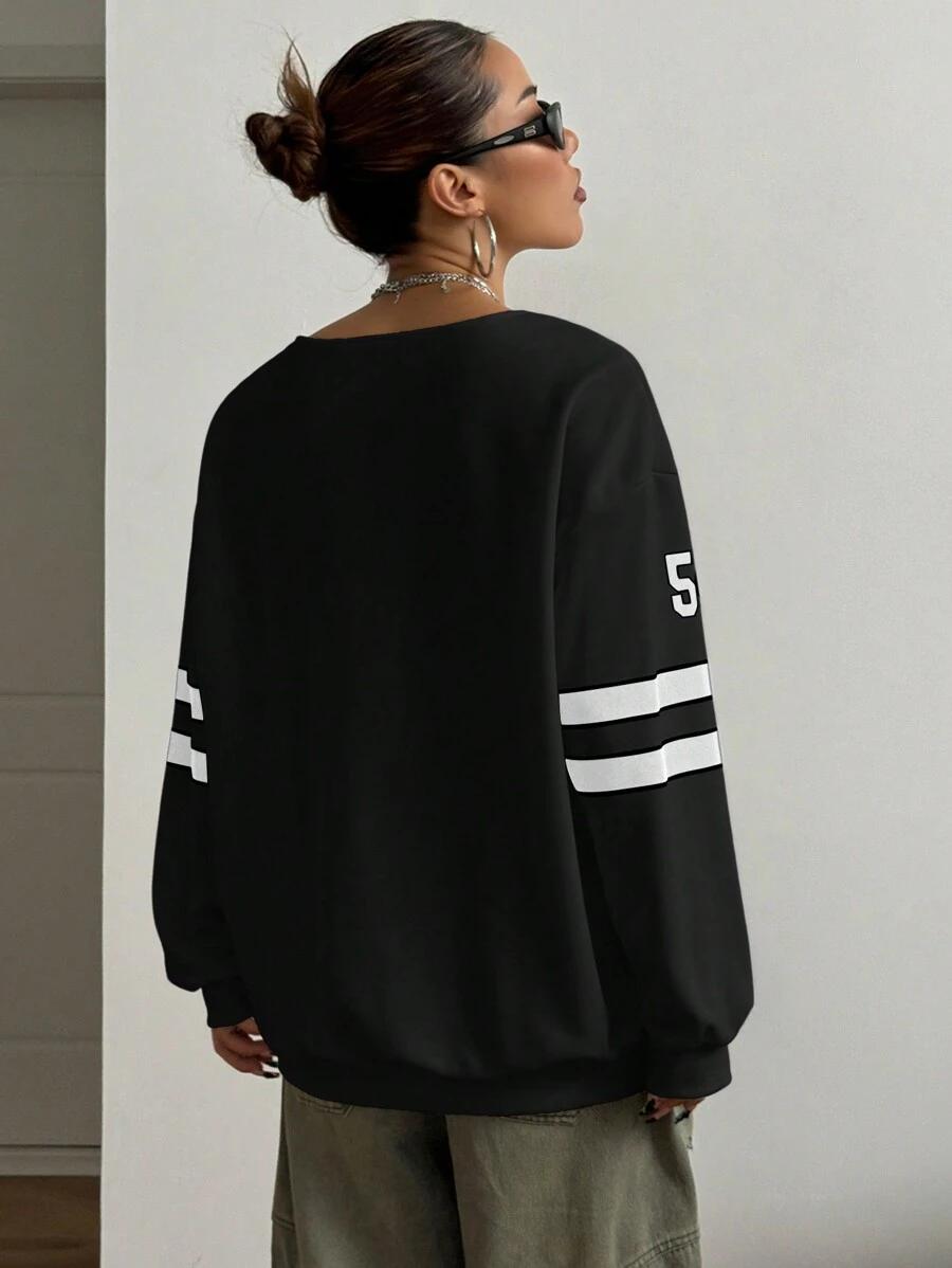 CZARNA BLUZA NADRUK