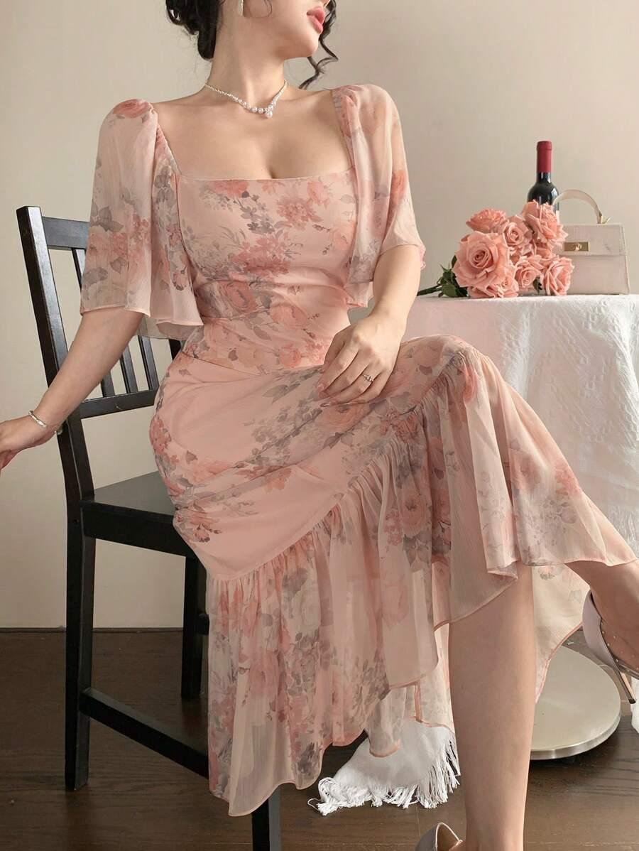 midi sukienka print 