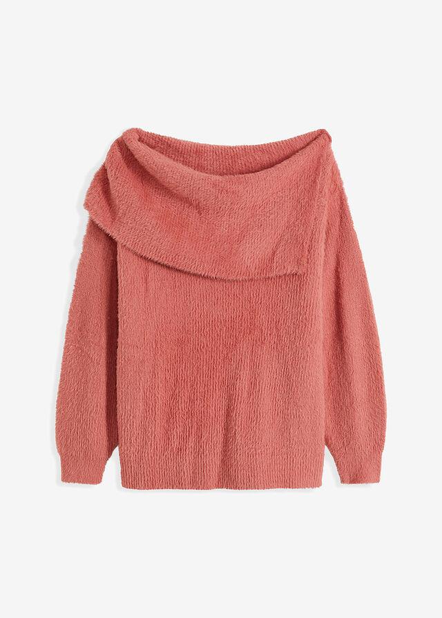SWETER DAMSKI ASYMETRYCZNY DEKOLT