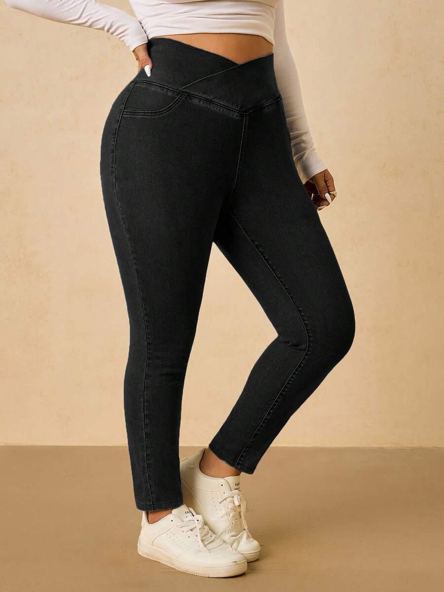 CZARNE SPODNIE JEANS