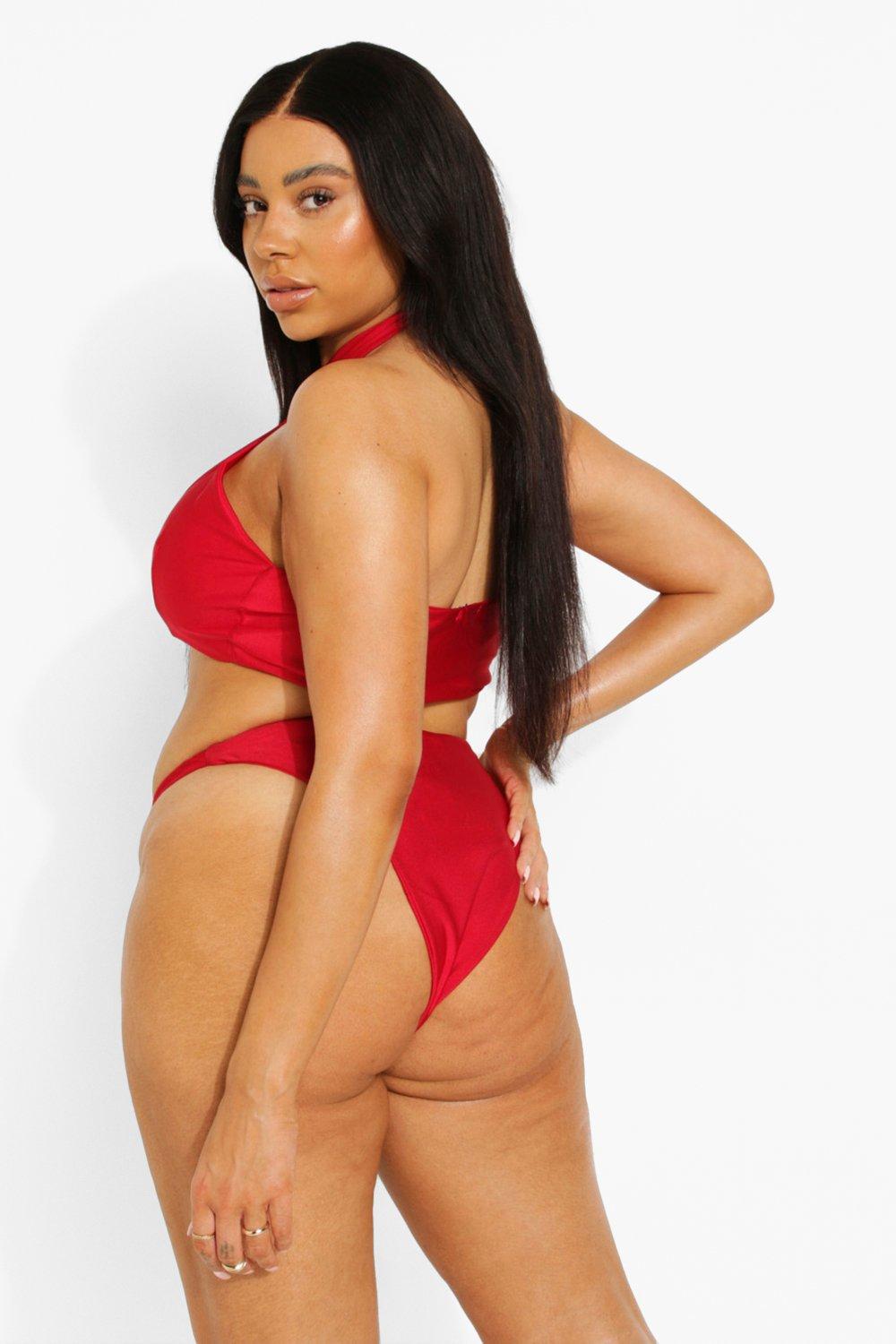czerwony komplet bikini 
