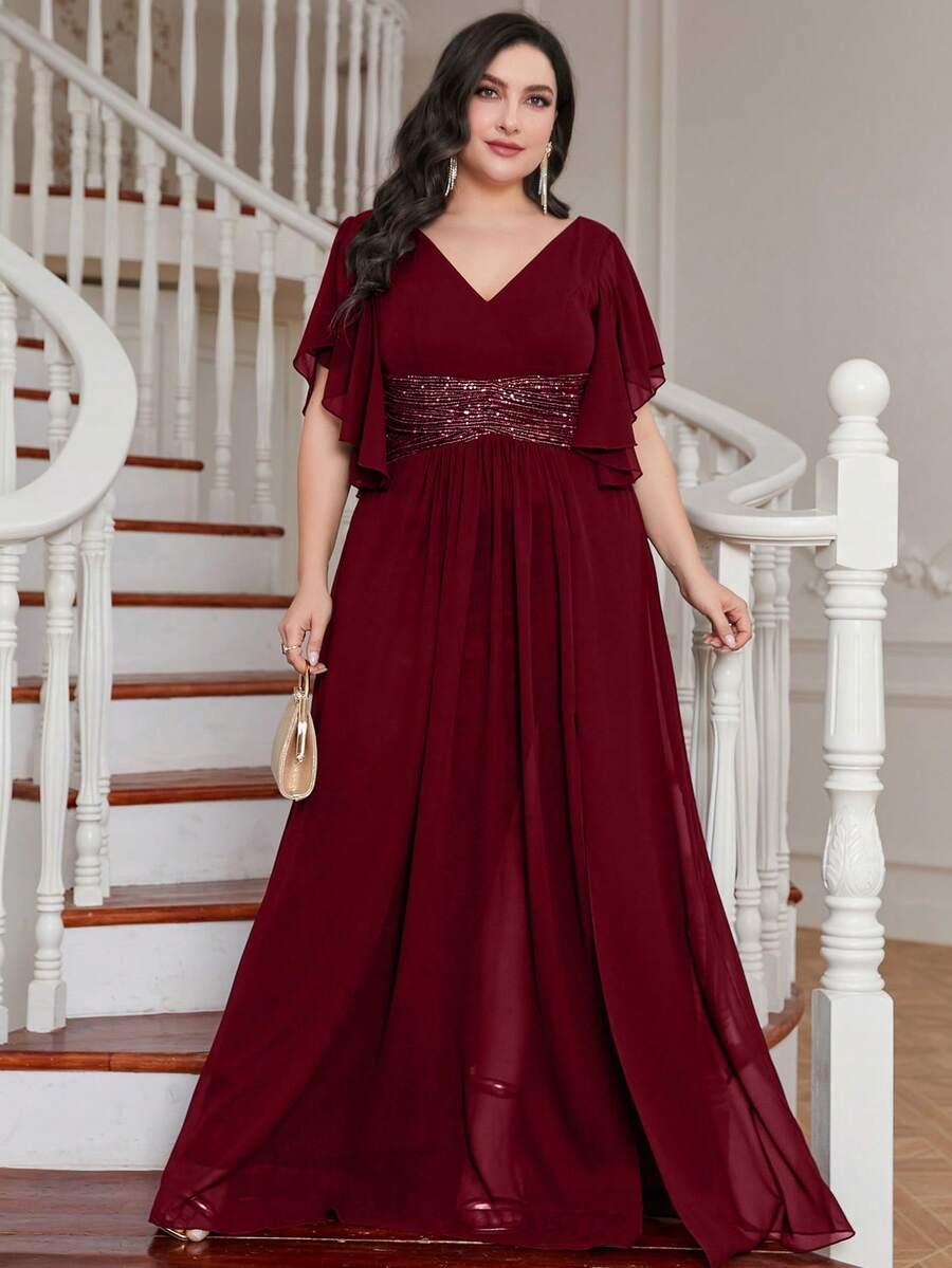 czerwona maxi sukienka