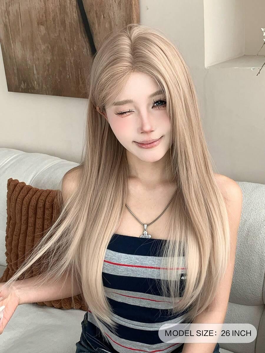 blond peruka długie włosy