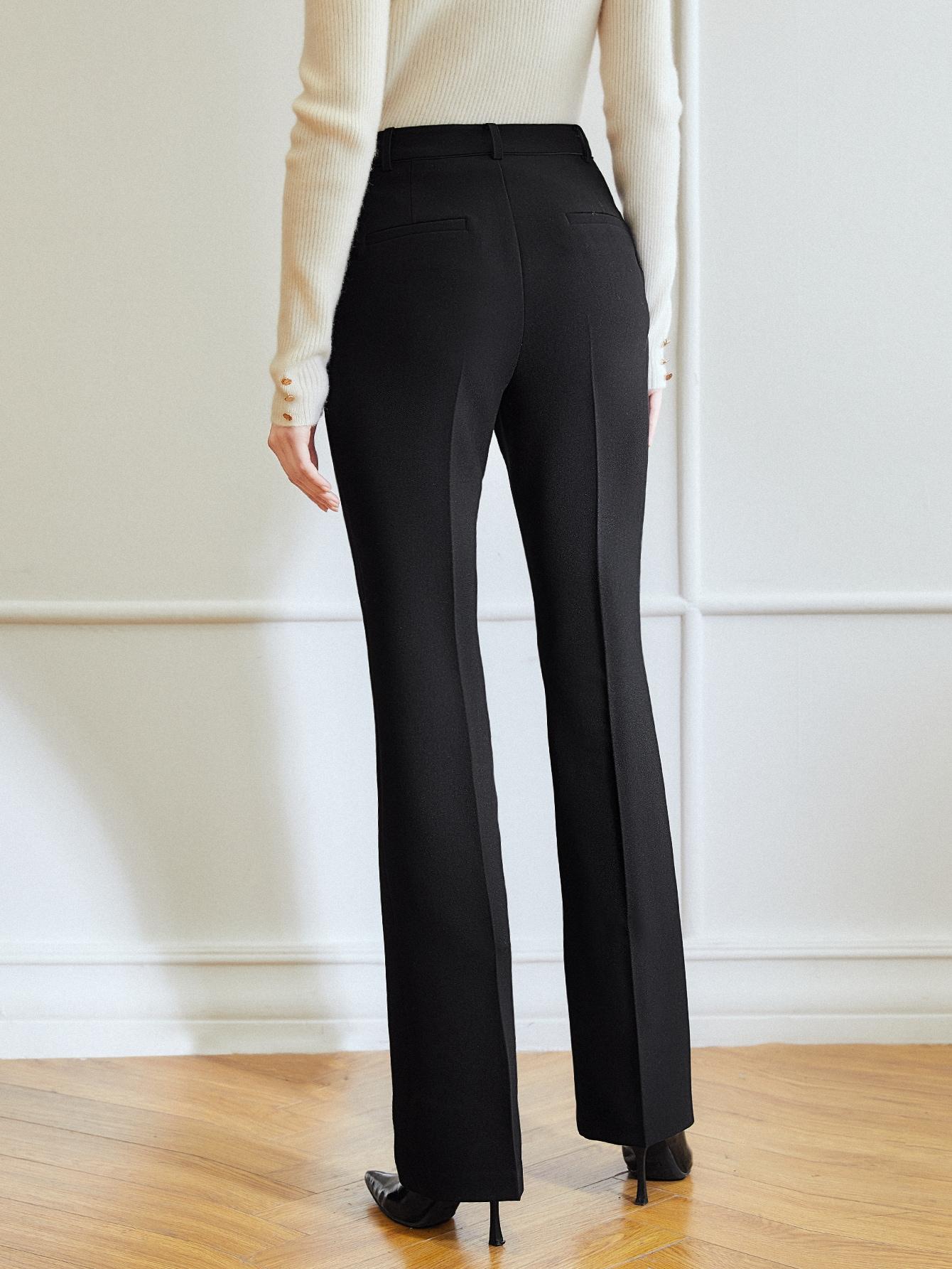 CZARNE ELEGANCKIE SPODNIE