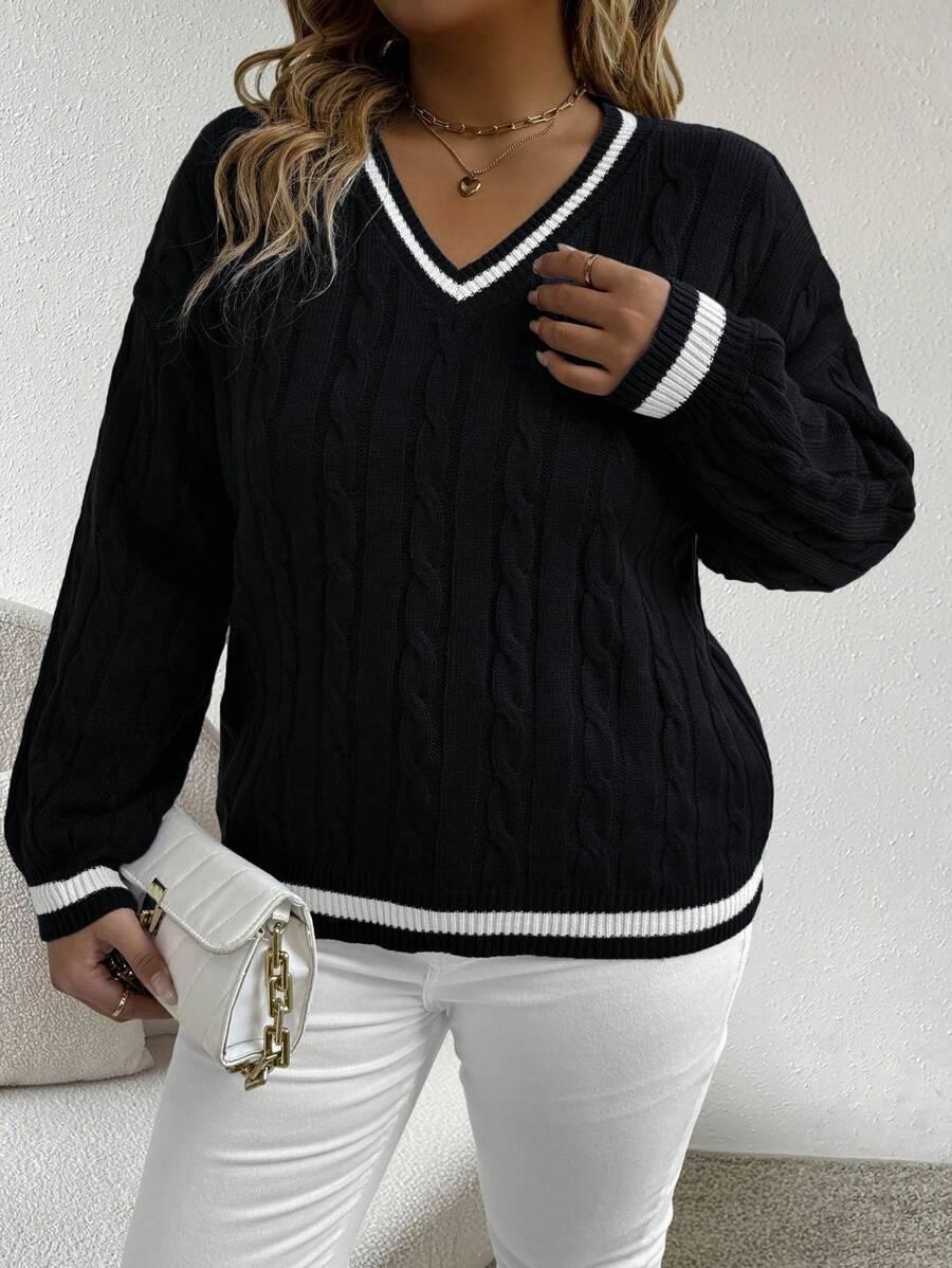 czarny dzianinowy sweter