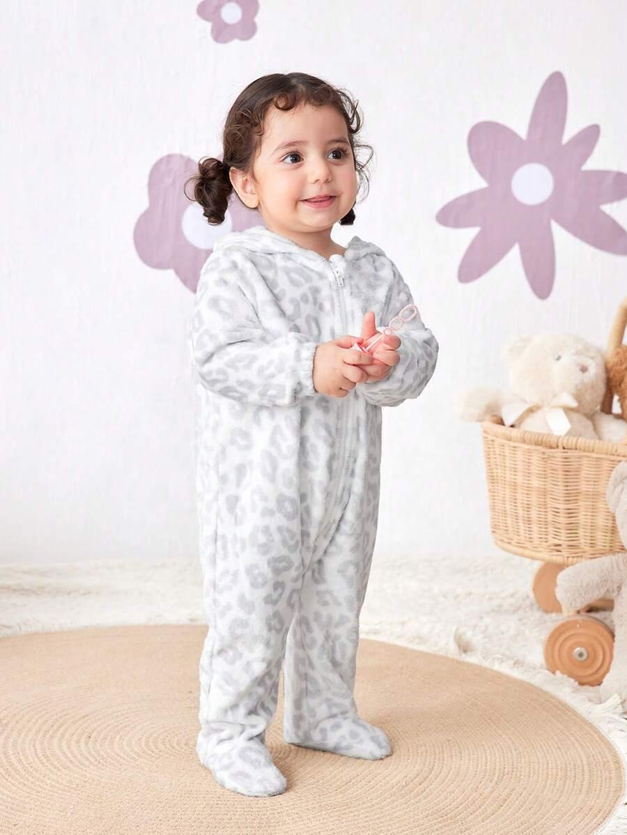 fluffy kombinezon piżama zip 