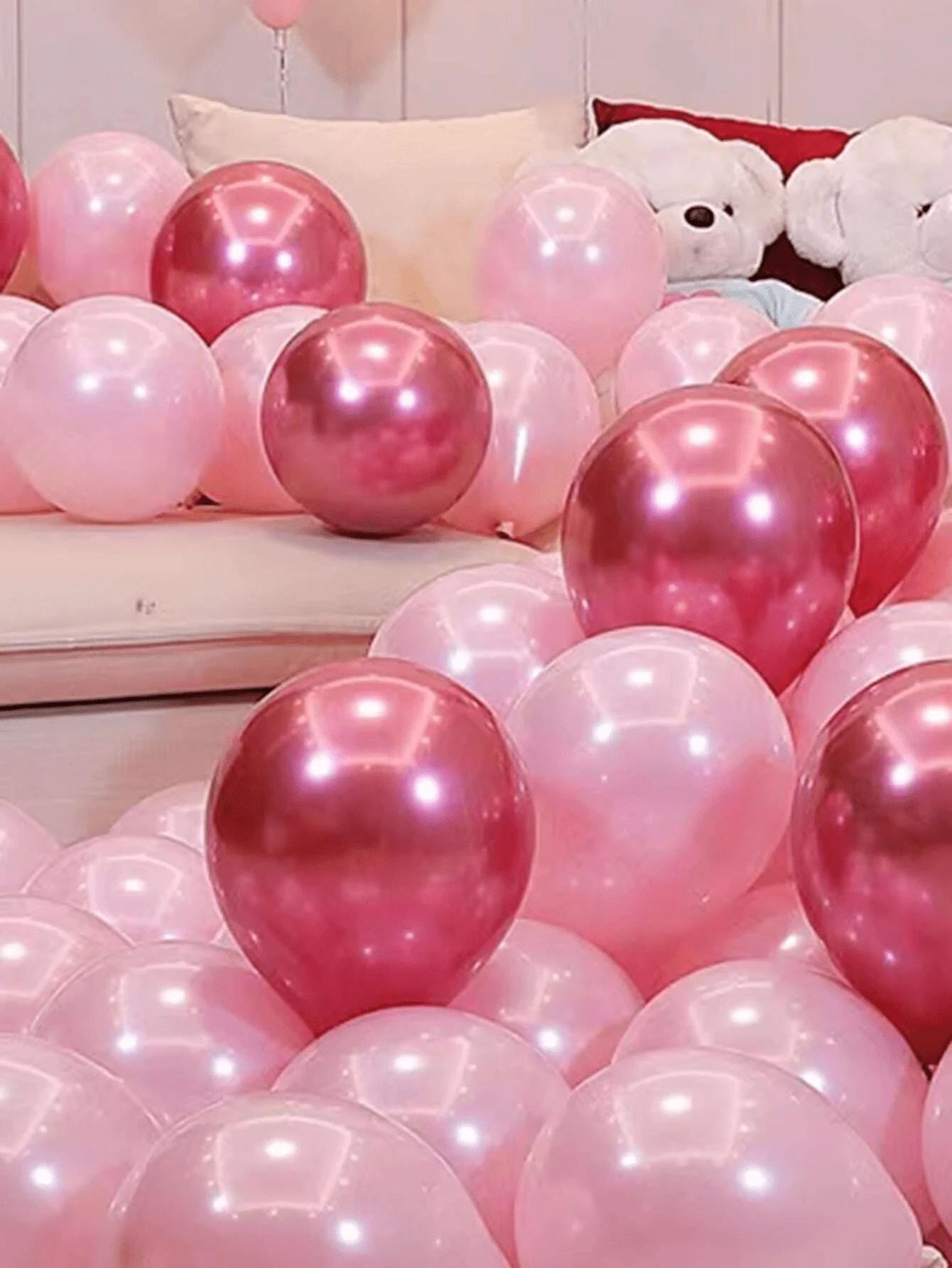 RÓŻOWE BALONY OZDOBNE 26SZT.