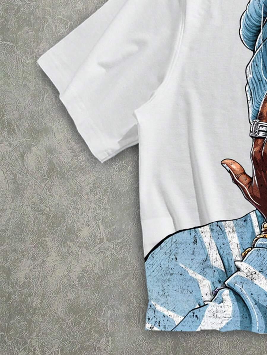 BIAŁY T-SHIRT WZÓR