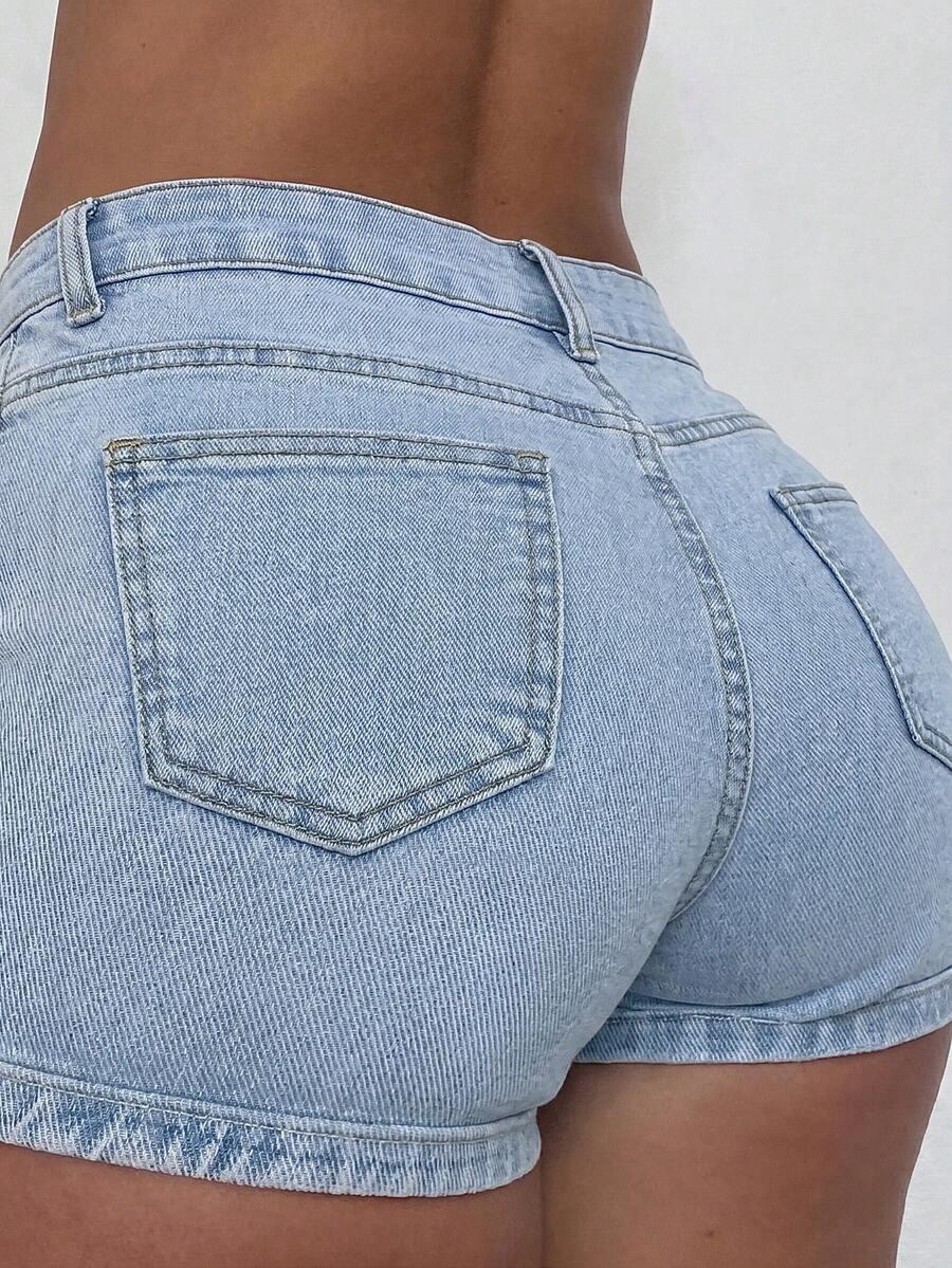 NIEBIESKIE KRÓTKIE SPODENKI JEANS