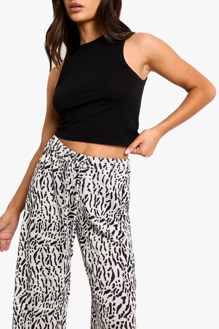 SPODNIE CASUAL ANIMAL PRINT