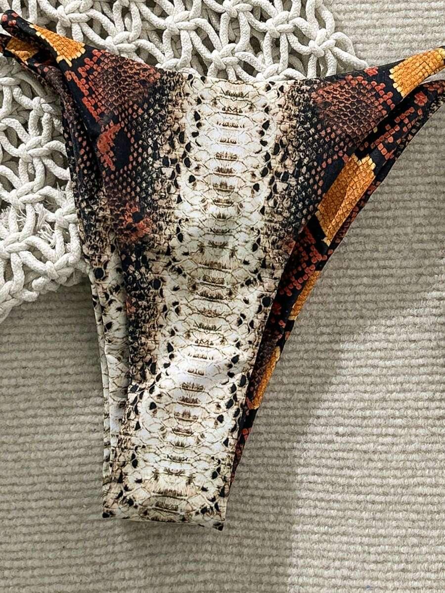 DWUCZĘŚCIOWY STRÓJ KĄPIELOWY ANIMAL PRINT
