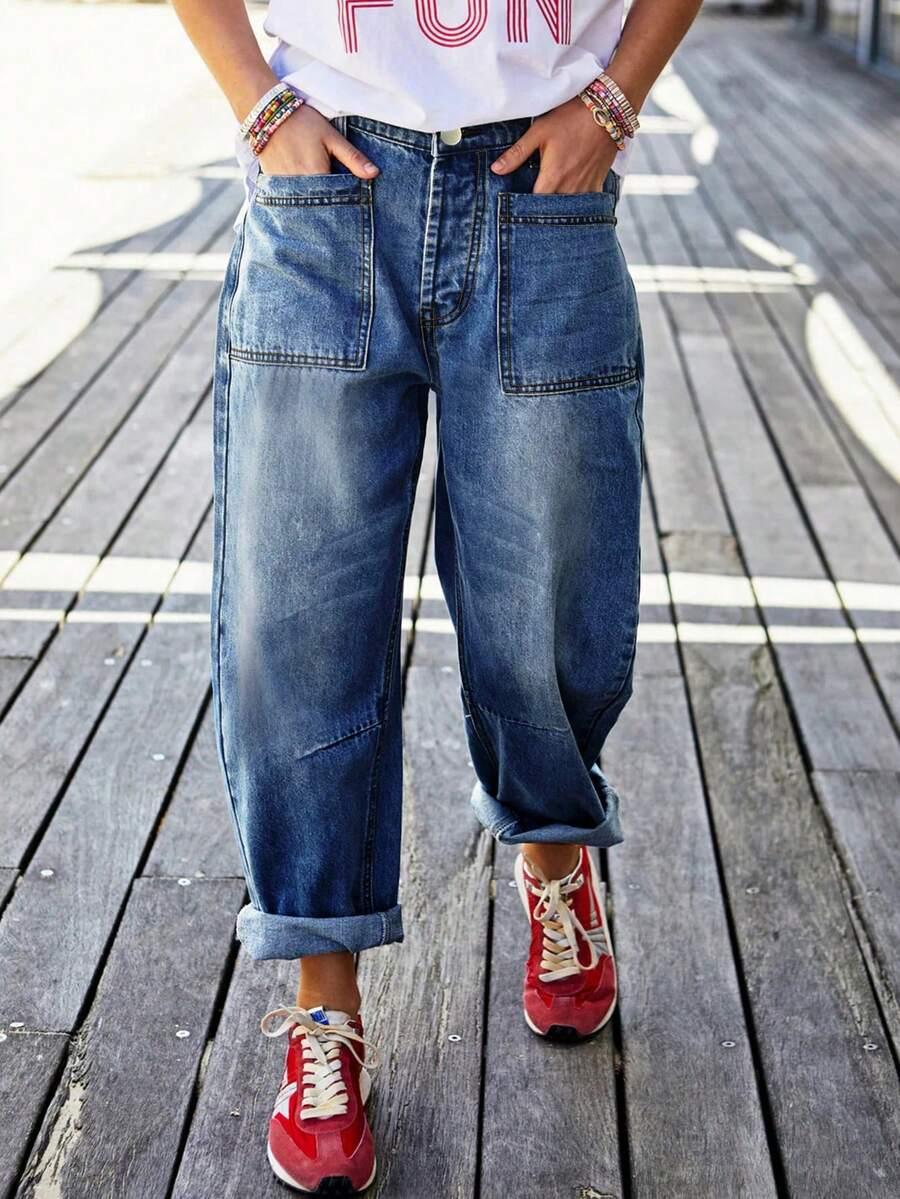 NIEBIESKIE SPODNIE JEANS