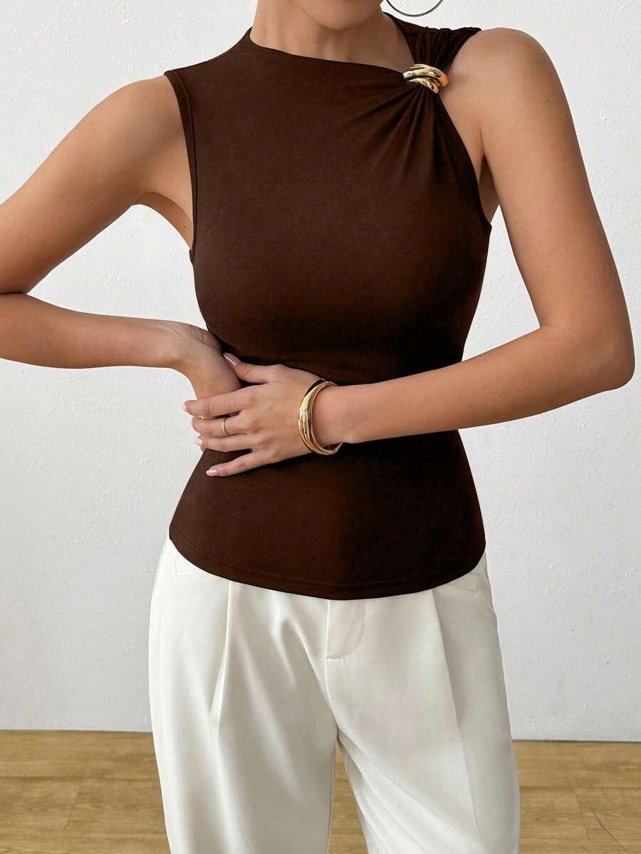 BRĄZOWY TOP ZDOBIENIE