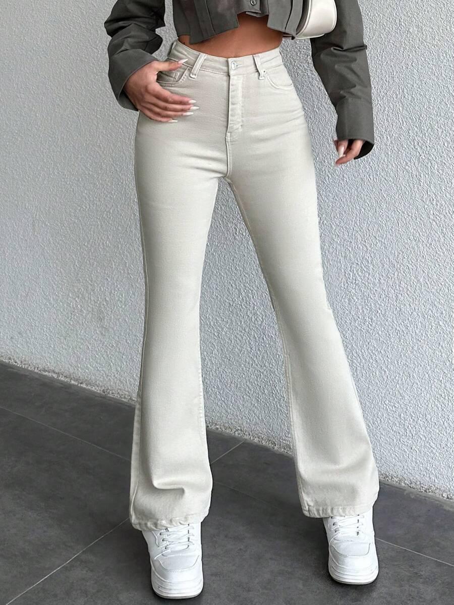 SPODNIE JEANS DZWONY WYSOKI STAN