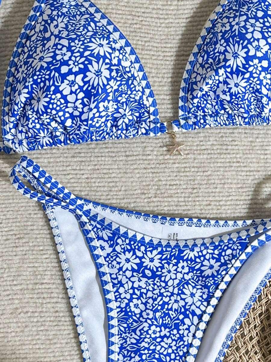 góra od bikini wzór kwiaty