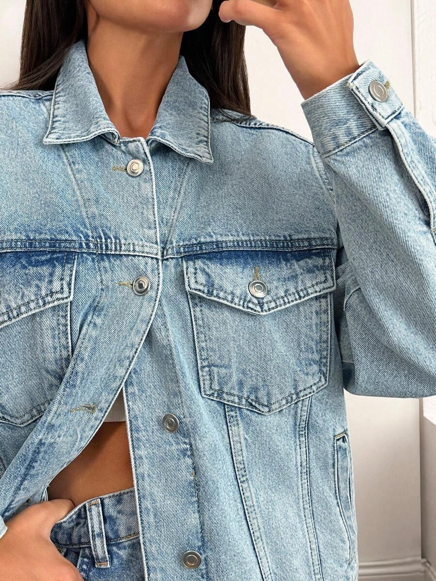 niebieska kurtka JEANS 