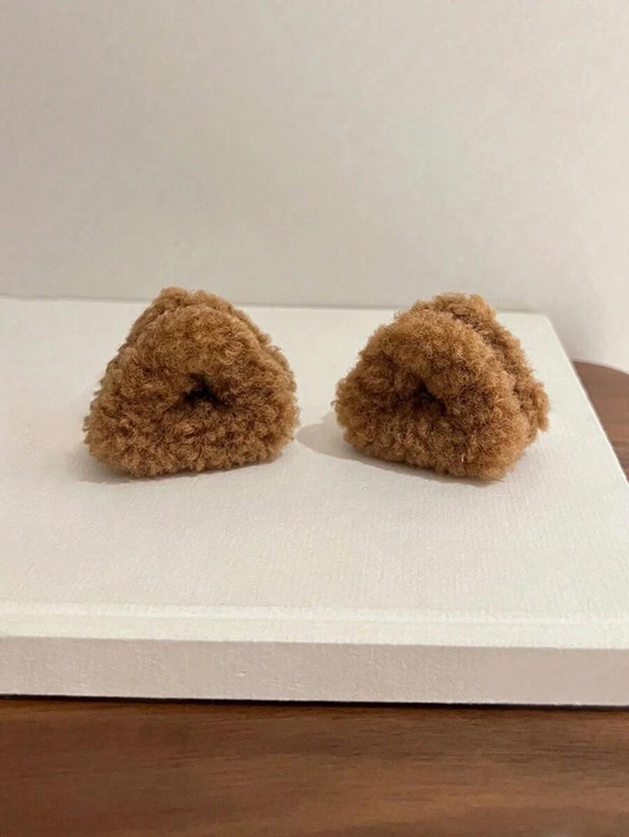 brązowe spinki uszy 2-pack