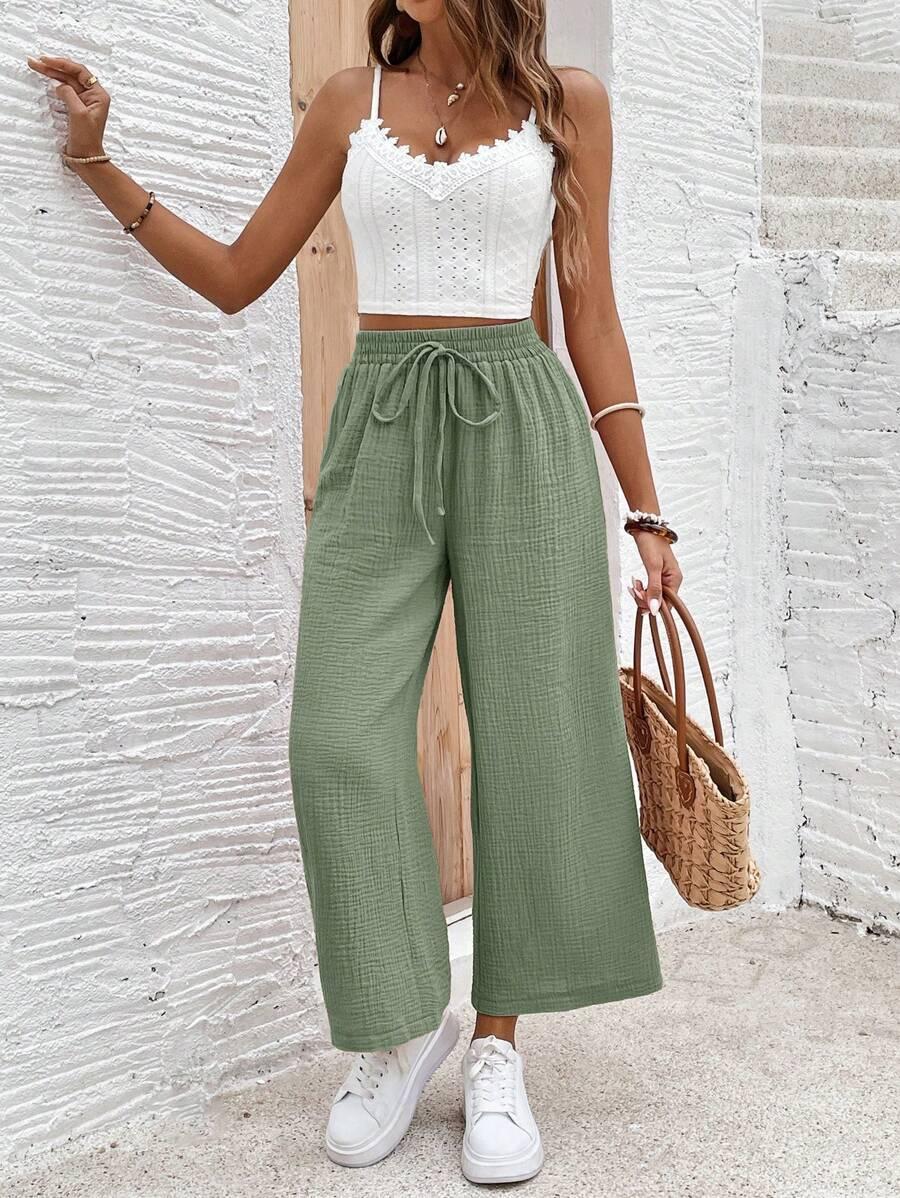 ZIELONE SPODNIE CASUAL