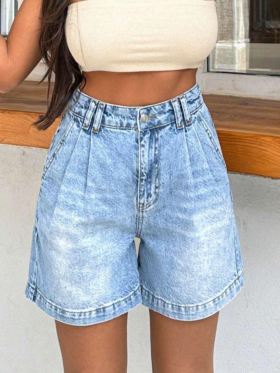 NIEBIESKIE SPODENKI JEANS 