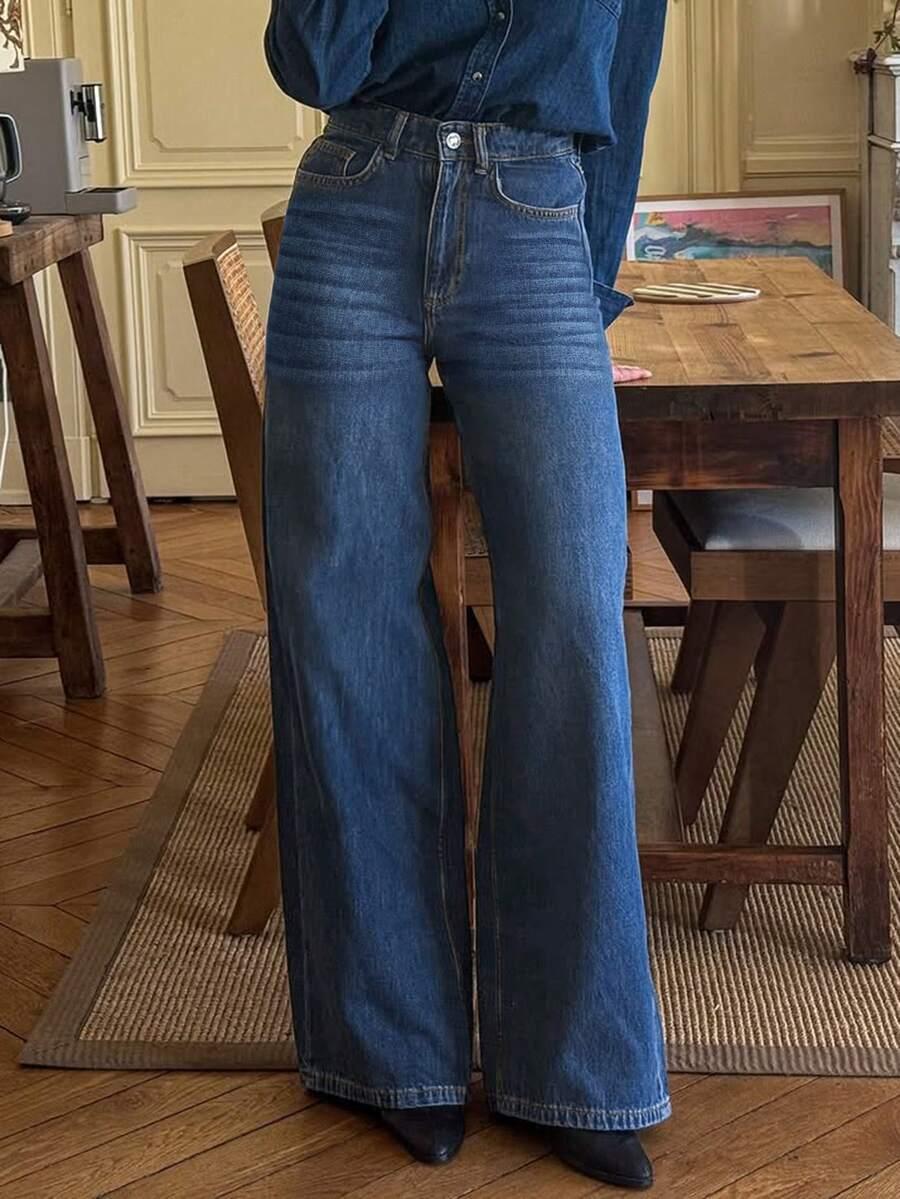 NIEBIESKIE SPODNIE JEANSOWE