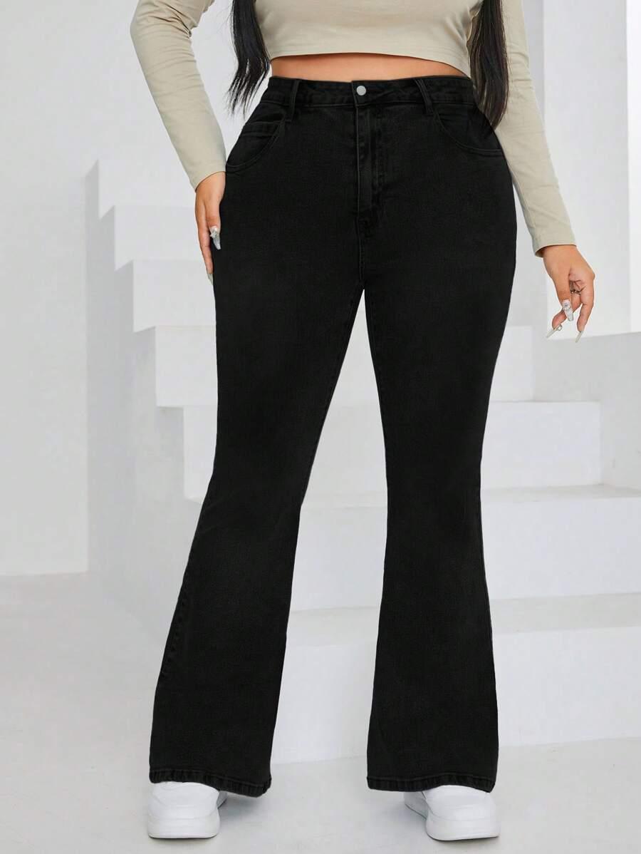 CZARNE SPODNIE JEANS