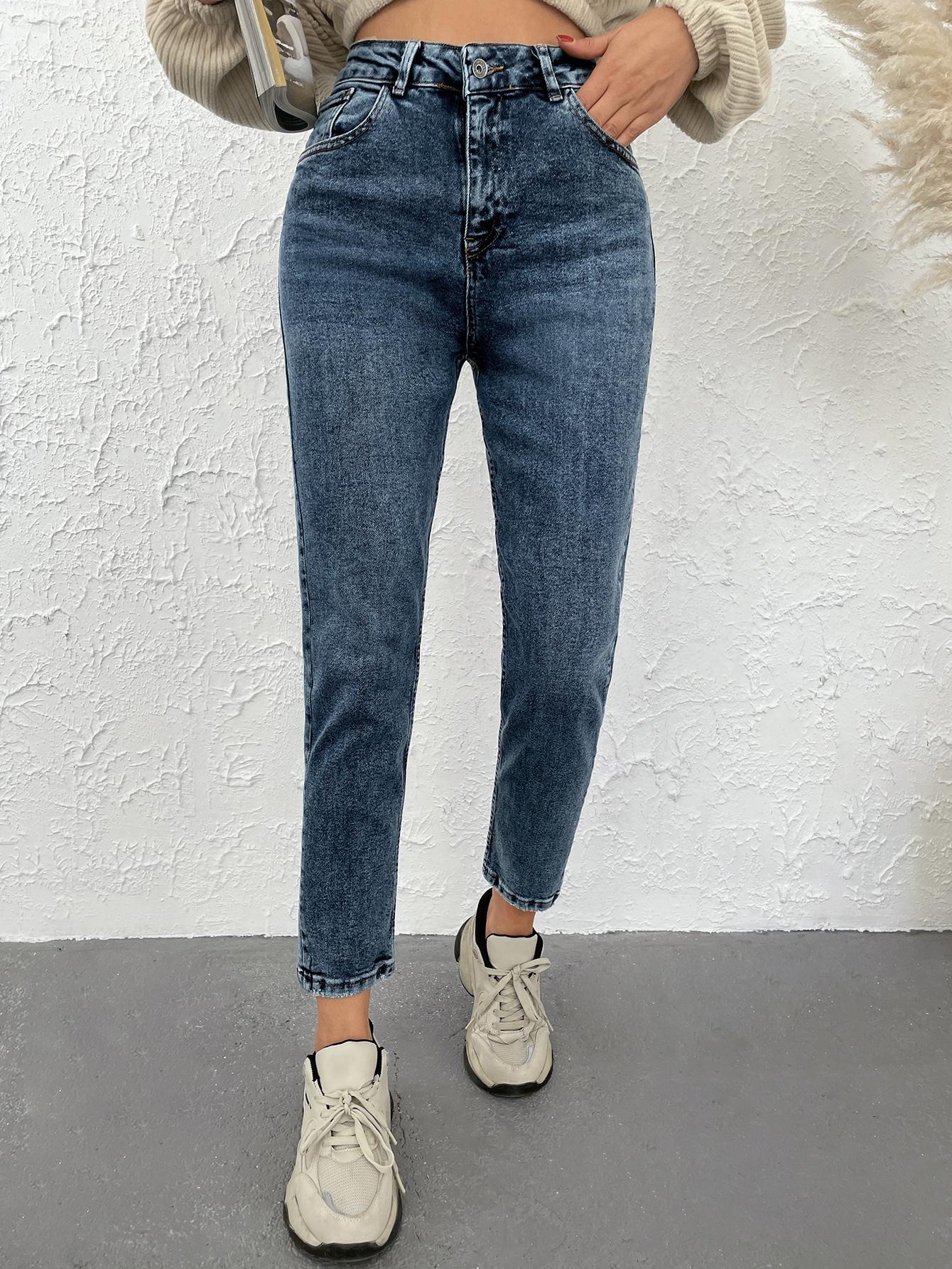 NIEBIESKIE SPODNIE JEANSOWE RURKI
