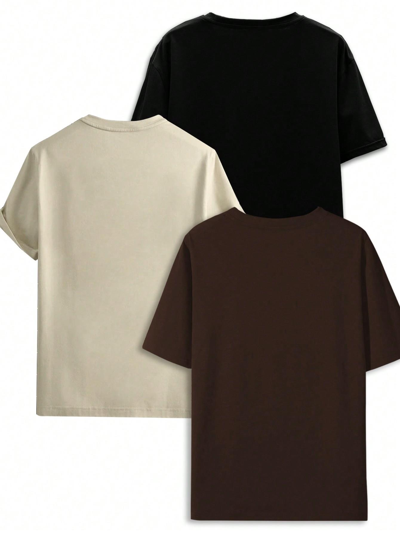 T-SHIRT OKRĄGŁY DEKOLT 3-PACK