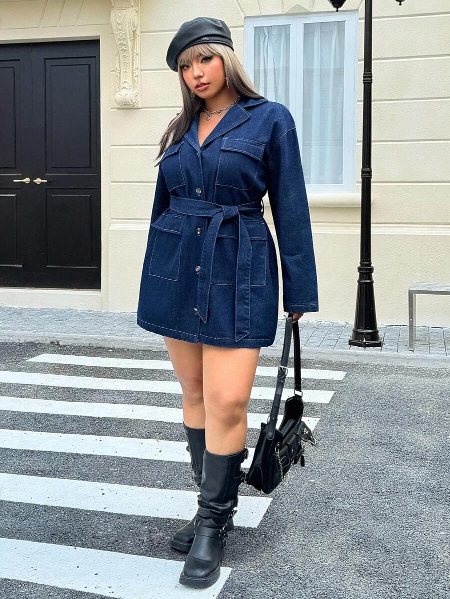 SUKIENKA JEANS GUZIKI