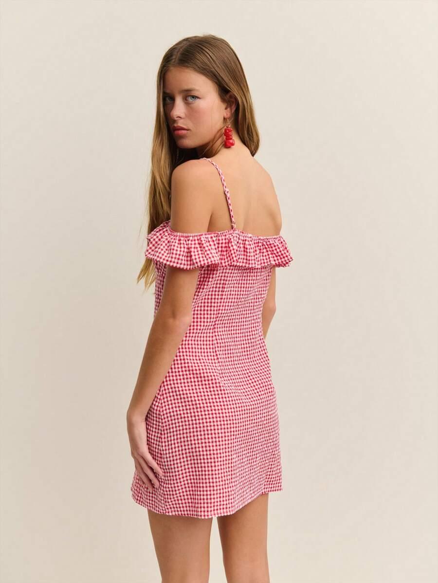 CZERWONA MINI SUKIENKA