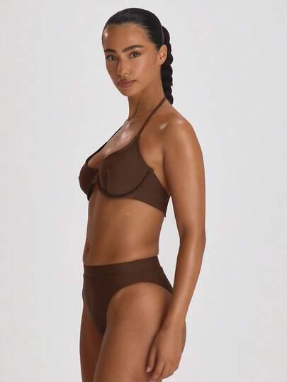 brązowa góra od bikini 