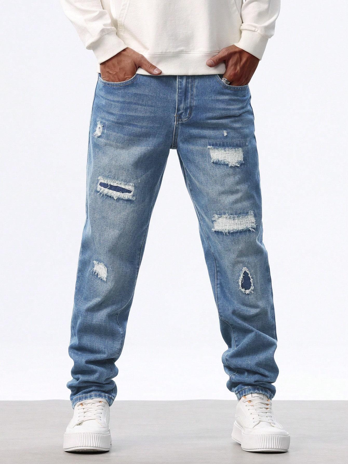 NIEBIESKIE SPODNIE JEANS