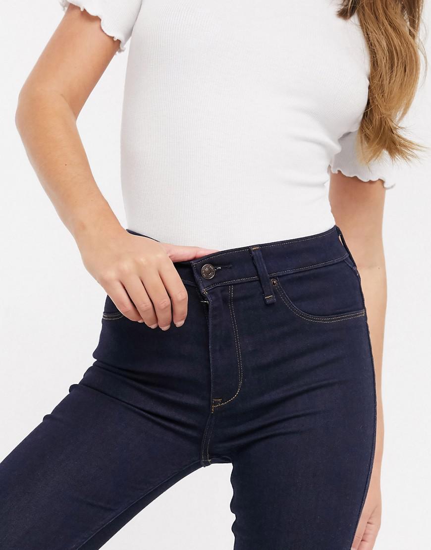 GRANATOWE SPODNIE JEANS