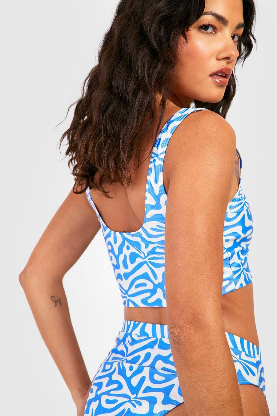 góra od bikini top print