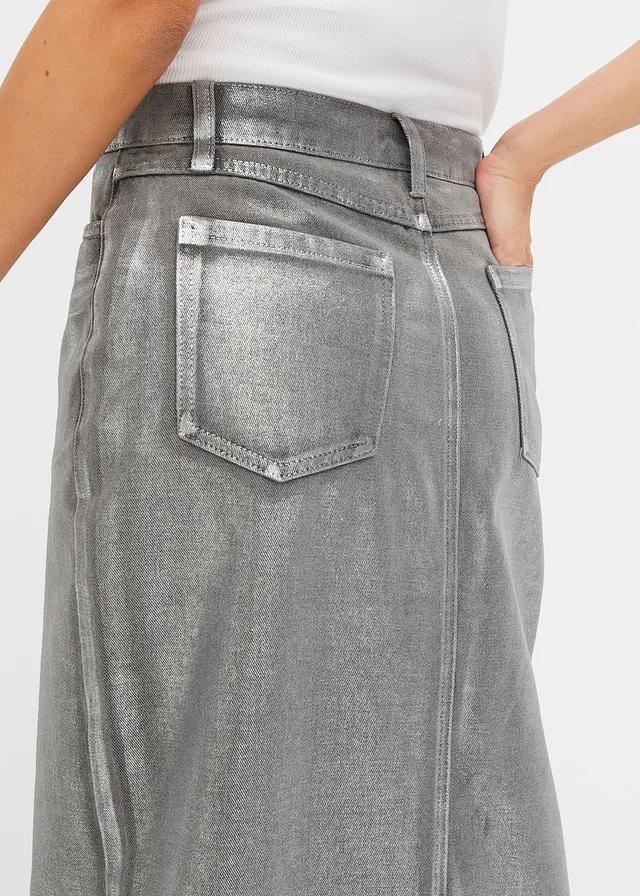 ELEGANCKA MAXI SPÓDNICA REGULAR BAWEŁNIANA Z ZAMKIEM