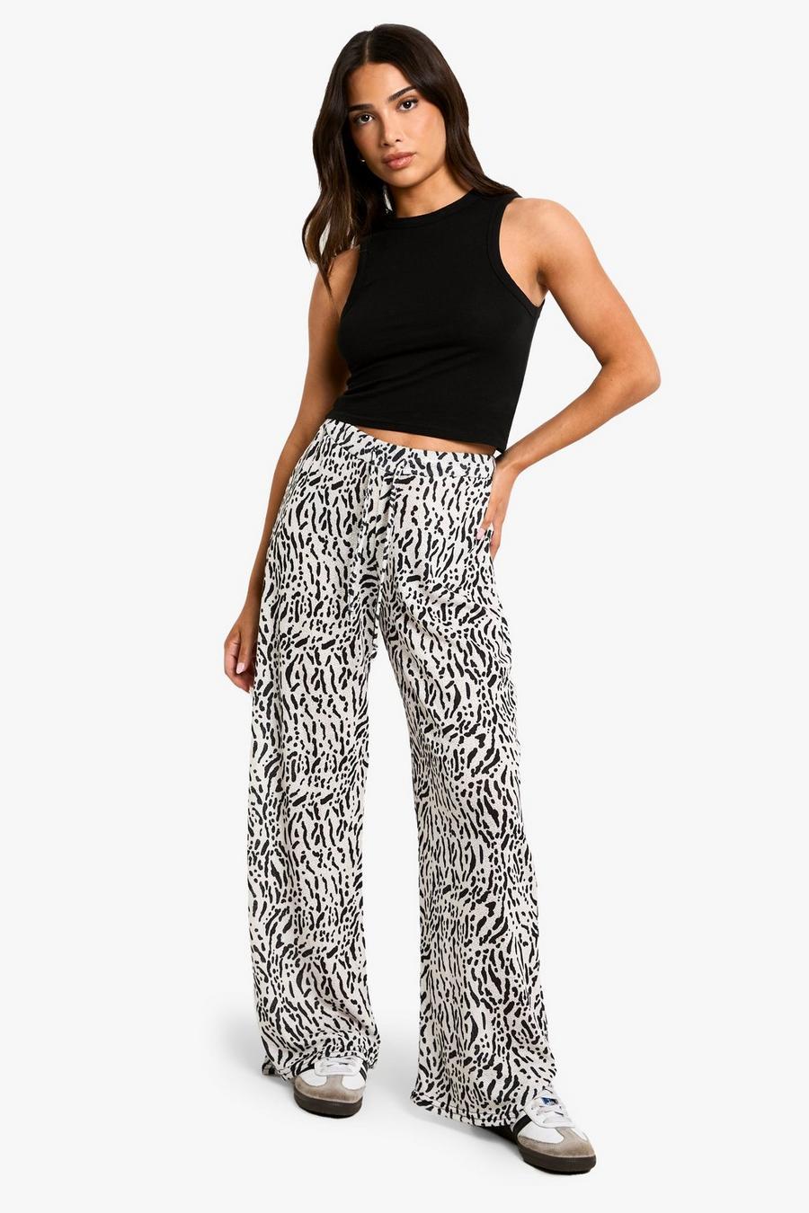 SPODNIE CASUAL ANIMAL PRINT